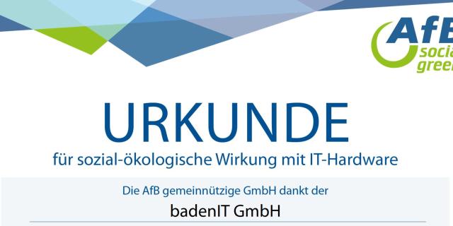 Urkunde AfB GmbH 2021