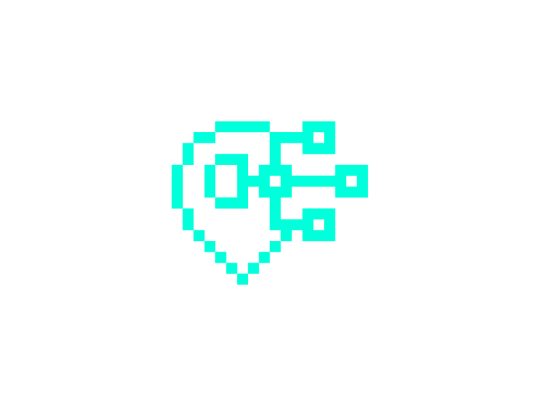 Standortvernetzung-Symbol in Türkis